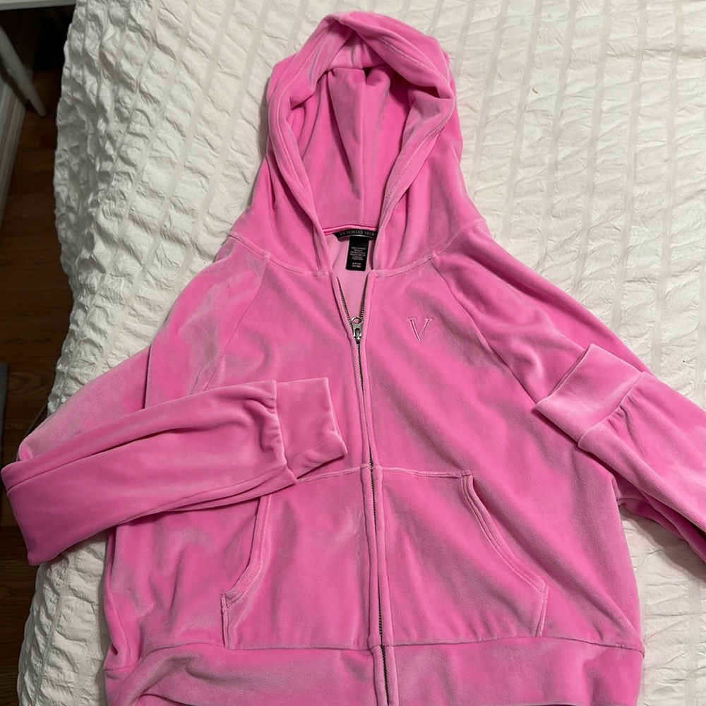 velvet Victoria’s Secret pink zip up
